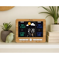 Rádiom riadená meteorologická stanica JVD RB6685.2, drevo